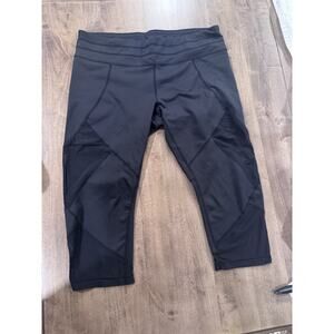 Athleta Mesh Sonar Crop Leggings, Size XL, Black